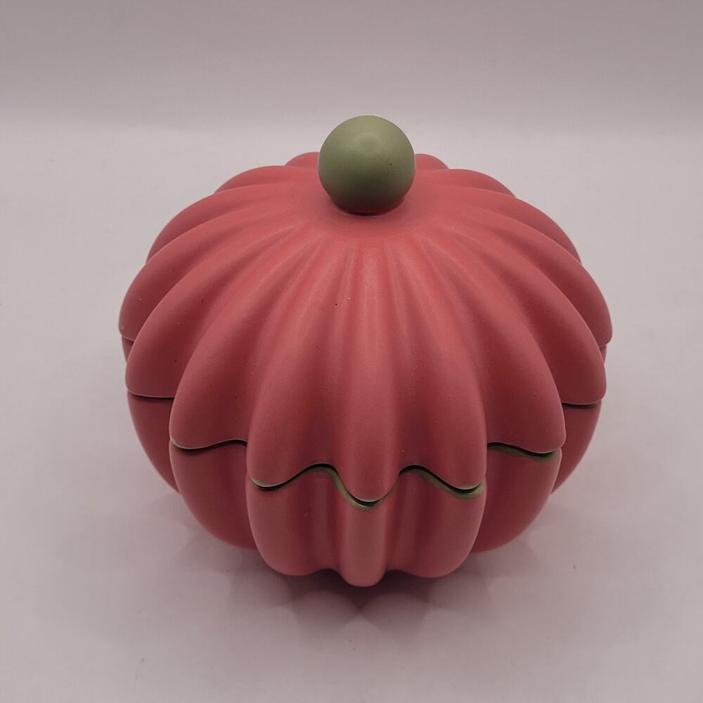 Anthropologie Freya Ceramic Trinket Dish With Lid Pink
